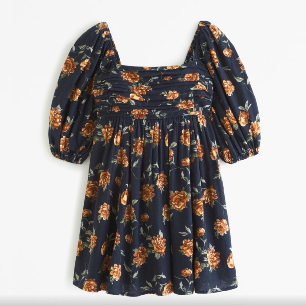 emerson linen-blend puff sleeve mini dress